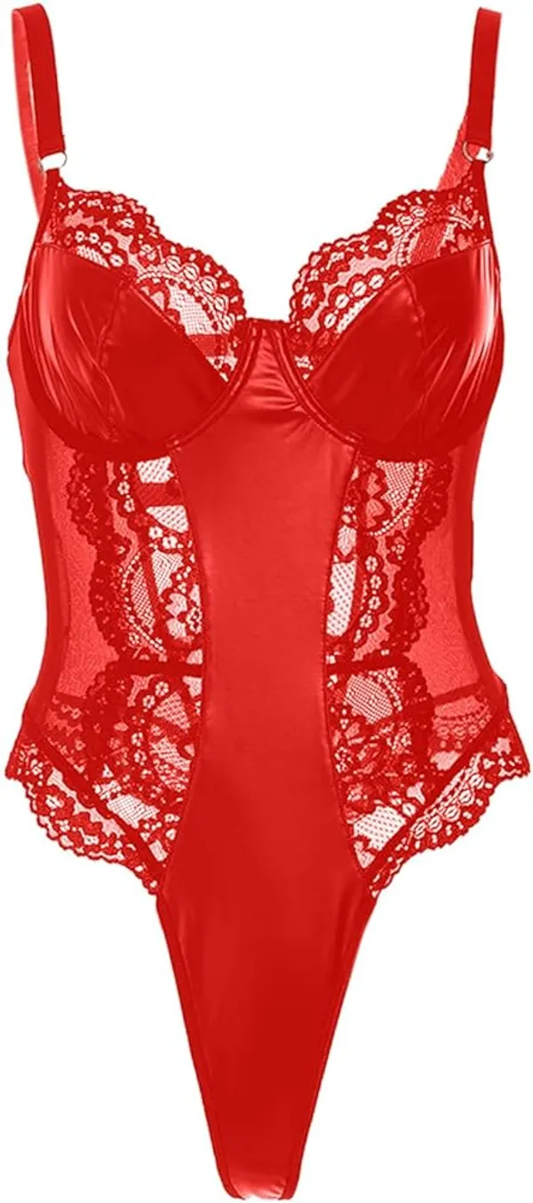 Red_Satin_Premium_And_Fancy_Design_Bodysuit_For_Women