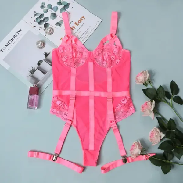 Pink_Satin_Premium_And_Fancy_Design_Bodysuit_For_Women