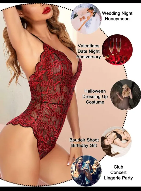 Red_Satin_Premium_And_Fancy_Design_Bodysuit_For_Women