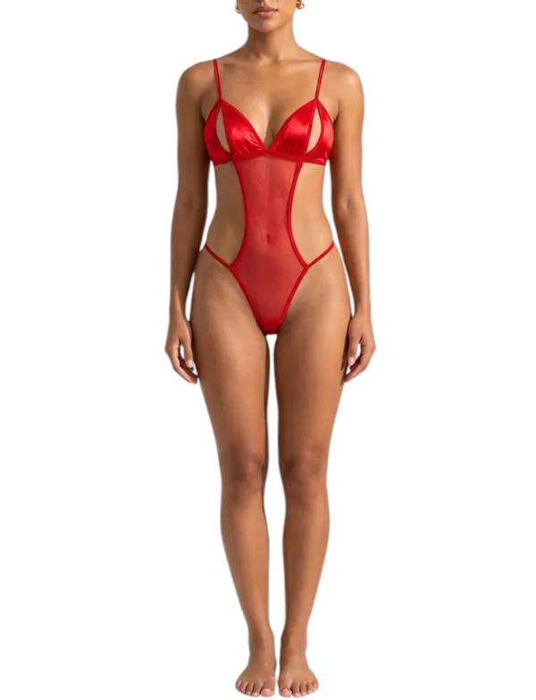 Red_Satin_Premium_And_Fancy_Design_Bodysuit_For_Women