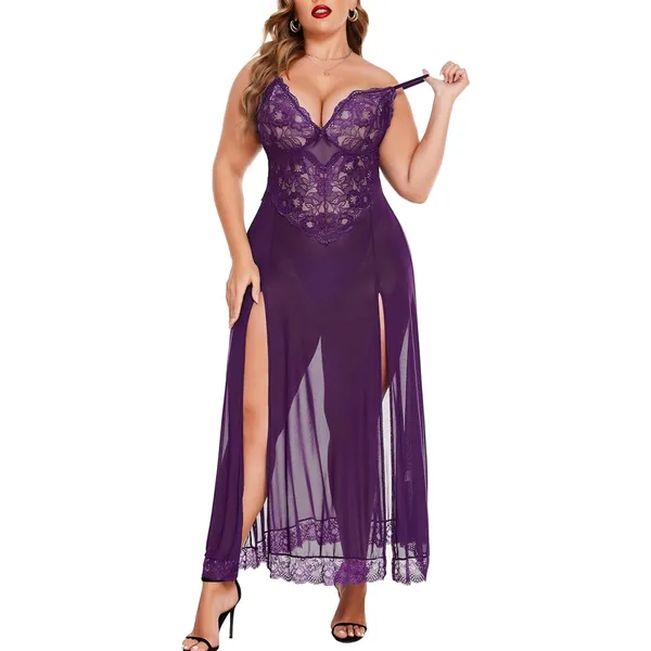 Purple_Satin_Premium_And_Fancy_Design_Nightdress_For_Women