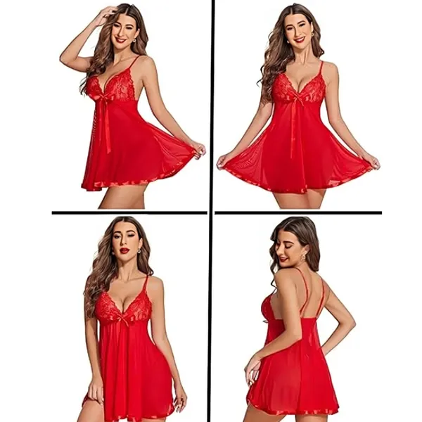 Red_Satin_Premium_And_Fancy_Design_Babydoll_Lingerie_Set_For_Women