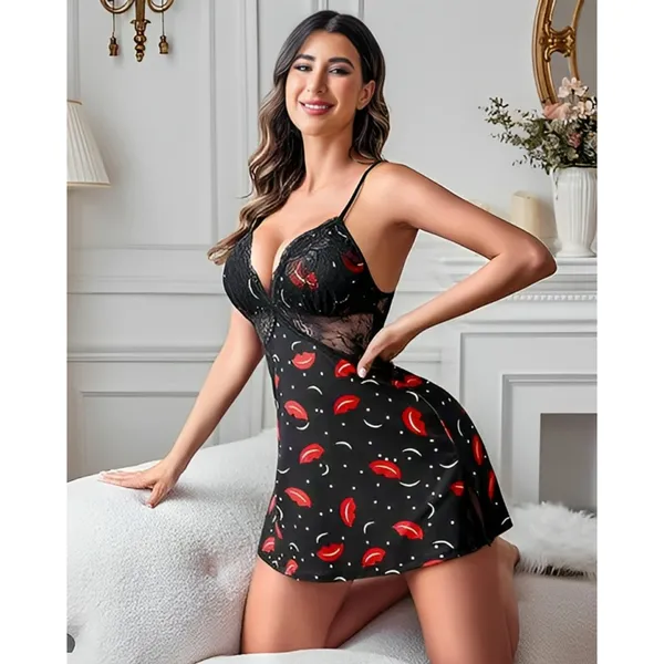 Black_Satin_Premium_And_Fancy_Design_Nightdress_For_Women