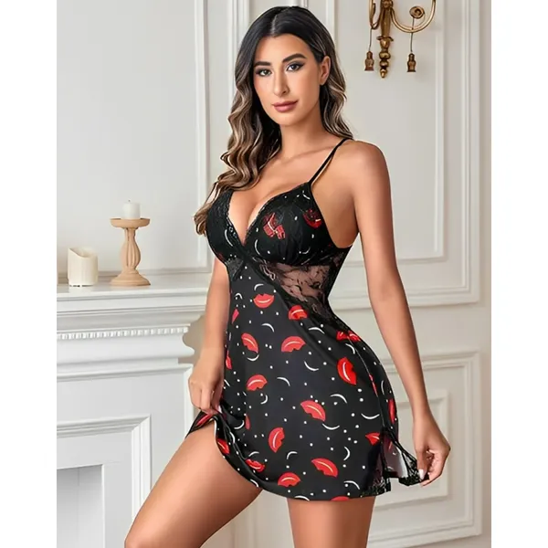 Black_Satin_Premium_And_Fancy_Design_Nightdress_For_Women