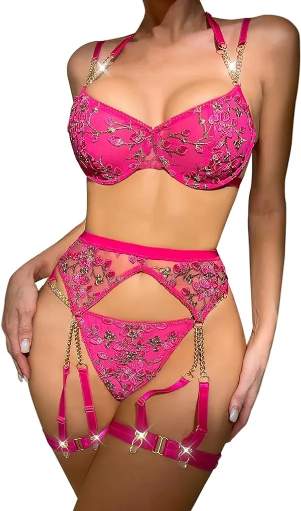 Pink_Satin_Premium_And_Fancy_Design_Lingerie_Set_For_Women