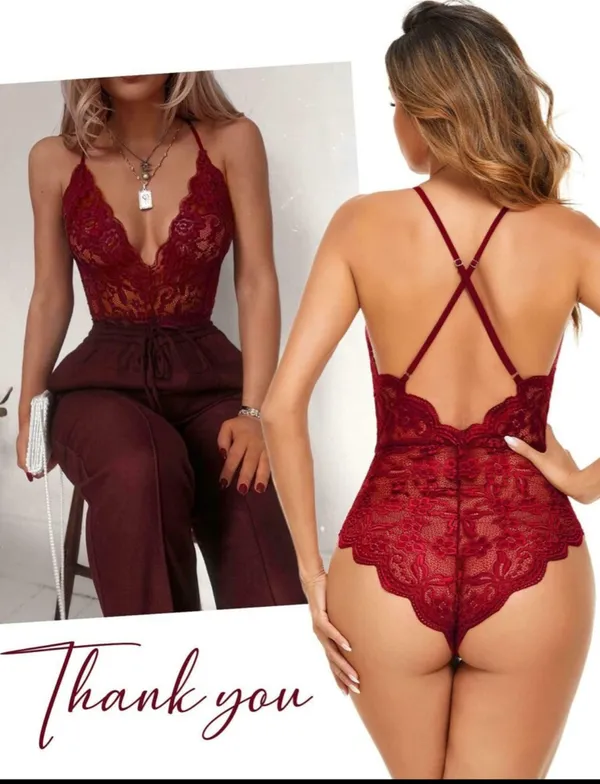 Red_Satin_Premium_And_Fancy_Design_Bodysuit_For_Women
