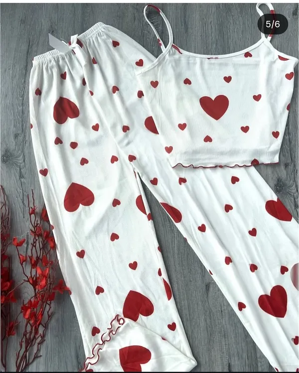 White_Satin_Premium_And_Fancy_Design_Sleepwear_Set_For_Women