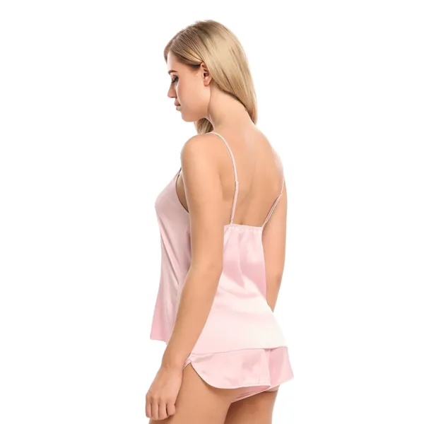 Pink_Satin_Premium_And_Fancy_Design_Camisole_And_Shorts_Set_For_Women