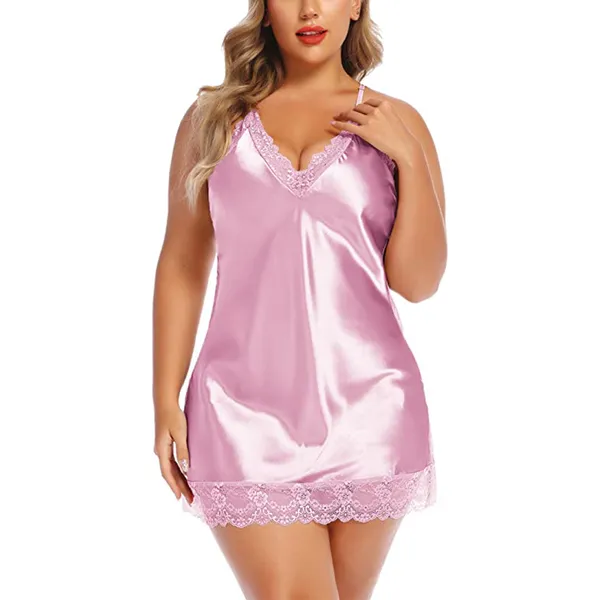Pink_Satin_Premium_And_Fancy_Design_Nightdress_For_Women