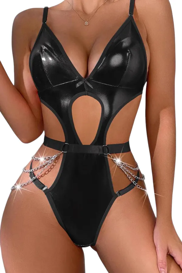 Black_Satin_Premium_And_Fancy_Design_Bodysuit_For_Women