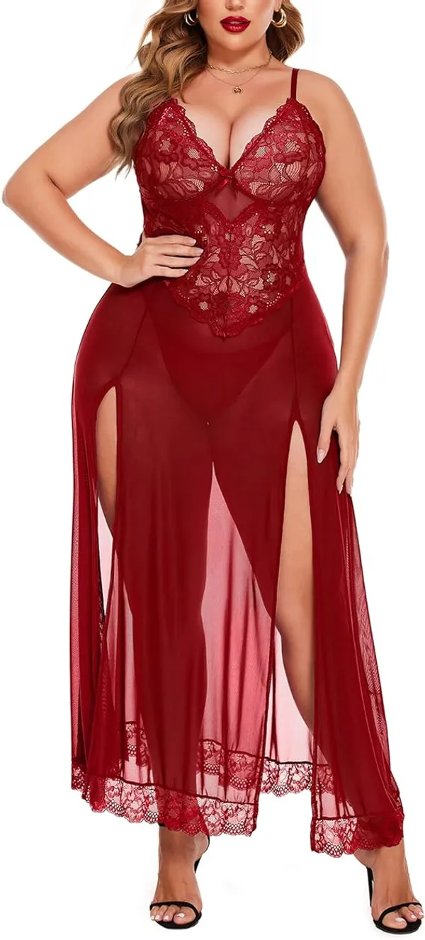 Red_Satin_Premium_And_Fancy_Design_Nightgown_For_Women