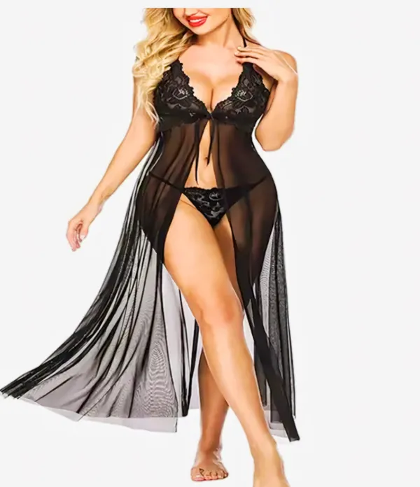 Black_Satin_Premium_And_Fancy_Design_Nightgown_Set_For_Women