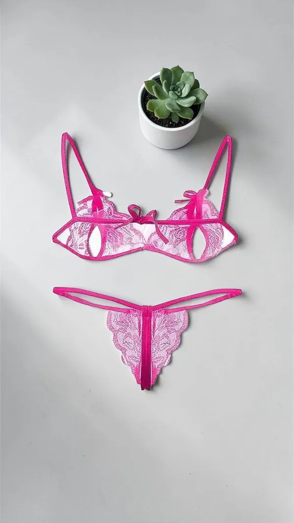 Hot_Pink_Satin_Premium_And_Fancy_Design_Lingerie_Set_For_Women