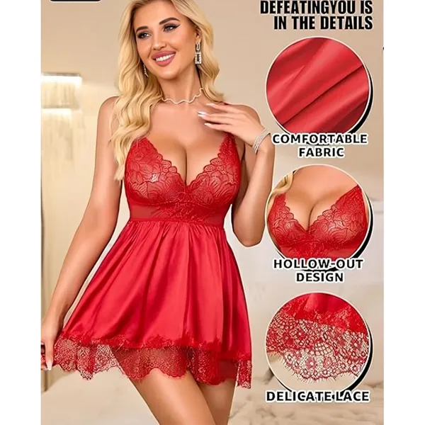 Red_Satin_Premium_And_Fancy_Design_Babydoll_Nightdress_For_Women