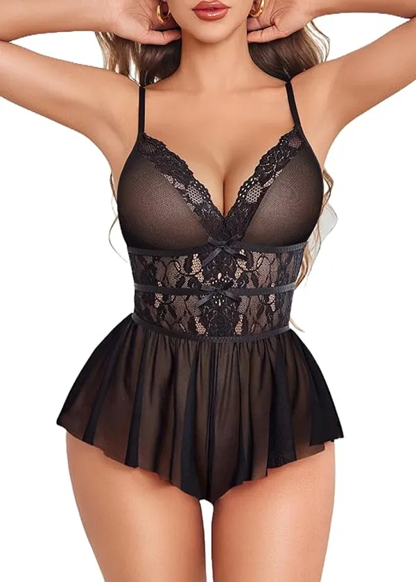 Black_Satin_Premium_And_Fancy_Design_Bodysuit_For_Women