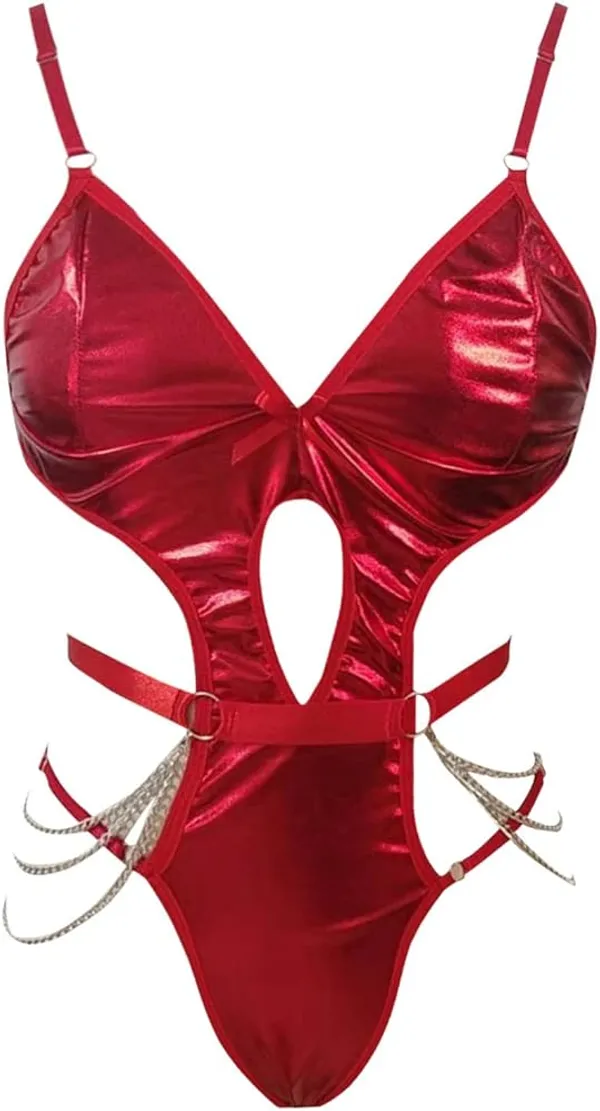 Red_Satin_Premium_And_Fancy_Design_Bodysuit_For_Women