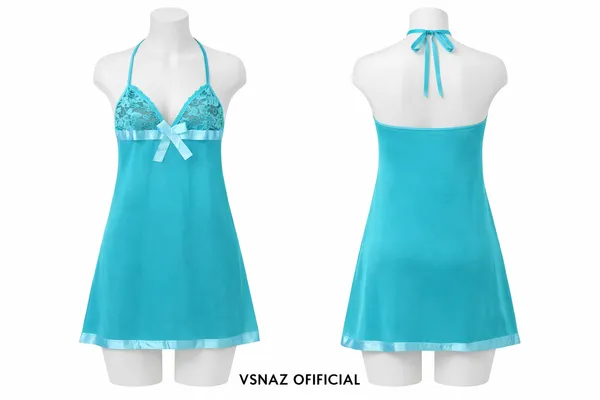 Turquoise_Satin_Premium_And_Fancy_Design_Babydoll_Nightwear_For_Women