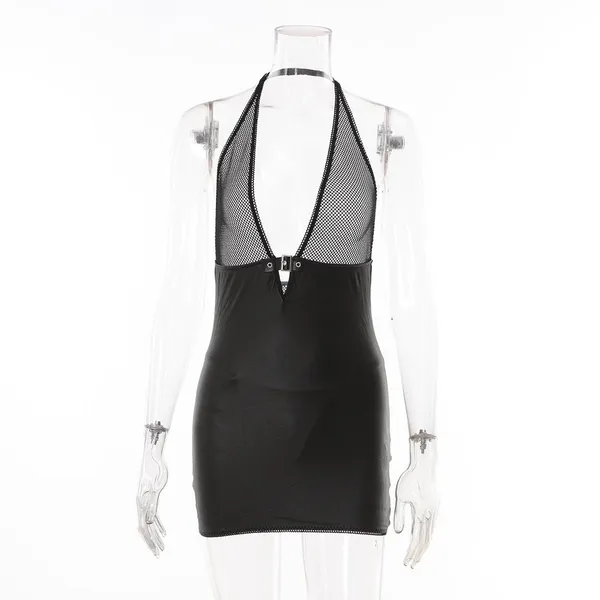 Black_Satin_Premium_And_Fancy_Design_Mini_Dress_For_Women