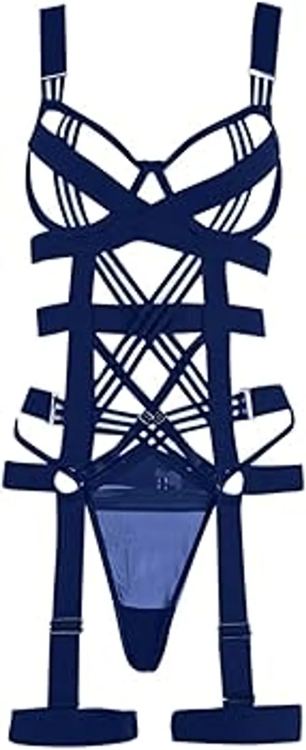 Navy_Blue_Satin_Premium_And_Fancy_Design_Bodysuit_For_Women