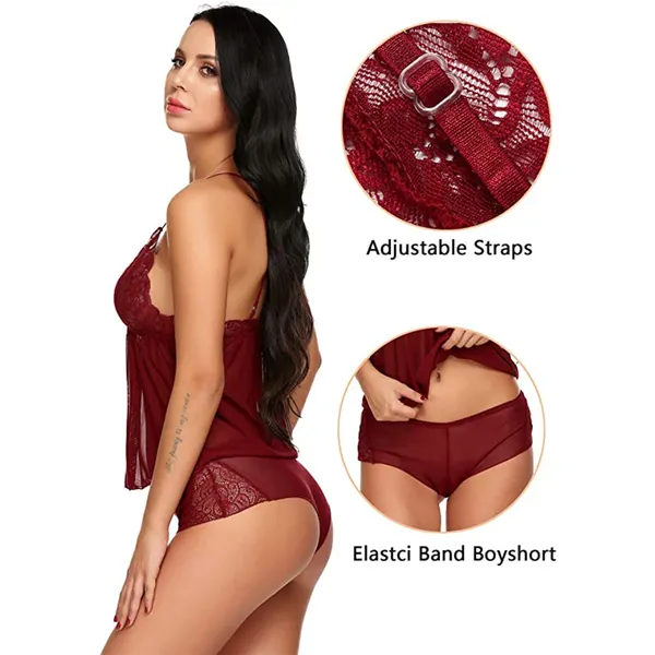 Burgundy_Satin_Premium_And_Fancy_Design_Lingerie_Set_For_Women