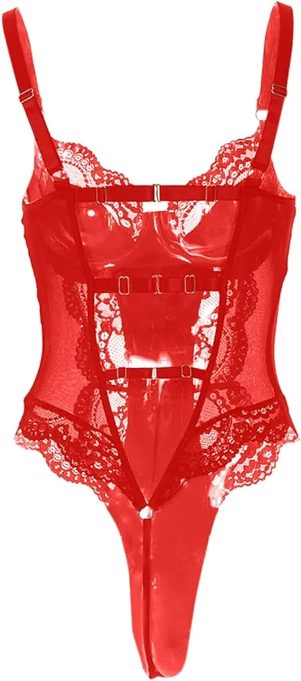 Red_Satin_Premium_And_Fancy_Design_Bodysuit_For_Women
