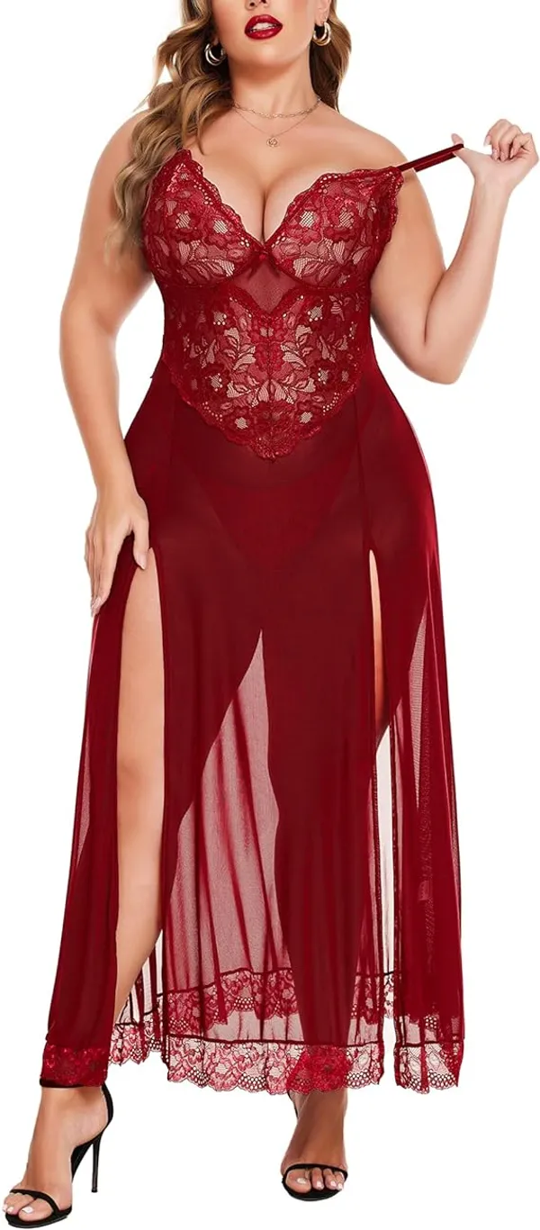 Red_Satin_Premium_And_Fancy_Design_Nightgown_For_Women