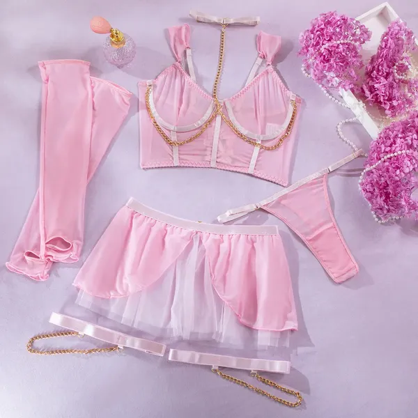 Pink_Satin_Premium_And_Fancy_Design_Lingerie_Set_For_Women