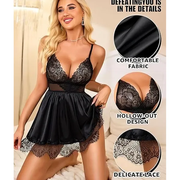 Black_Satin_Premium_And_Fancy_Design_Babydoll_Lingerie_Set_For_Women