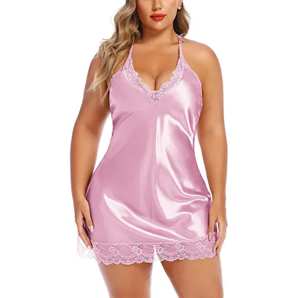Pink_Satin_Premium_And_Fancy_Design_Nightdress_For_Women