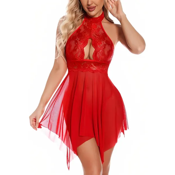 Red_Satin_Premium_And_Fancy_Design_Bodysuit_With_Skirt_Overlay_For_Women