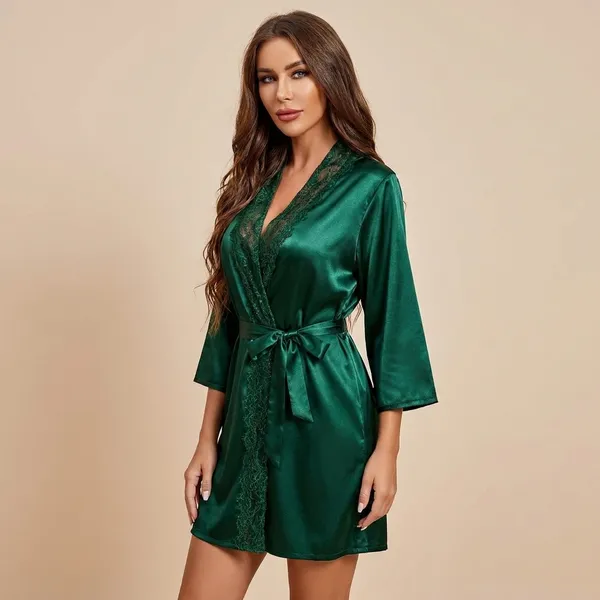 Emerald_Green_Satin_Premium_And_Fancy_Design_Robe_Set_For_Women