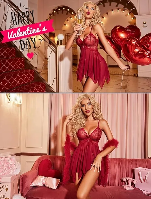 Maroon_Satin_Premium_And_Fancy_Design_Lingerie_For_Women