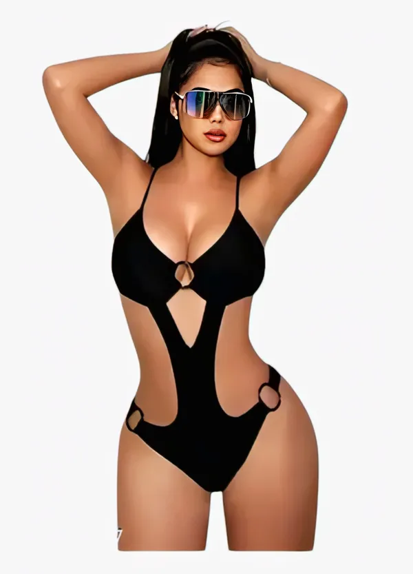 Black_Satin_Premium_And_Fancy_Design_One-Piece_Swimsuit_For_Women
