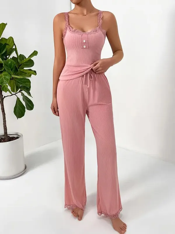 Pink_Satin_Premium_And_Fancy_Design_Loungewear_Set_For_Women