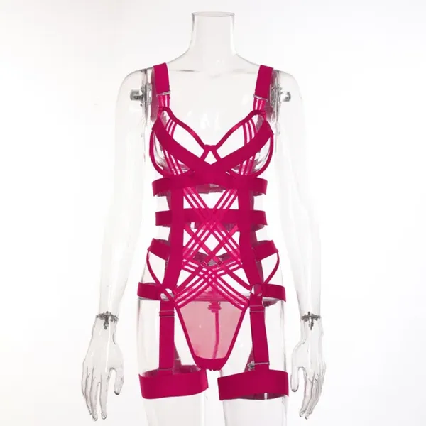 Hot_Pink_Satin_Premium_And_Fancy_Design_Lingerie_Set_For_Women