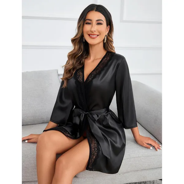 Black_Satin_Premium_And_Fancy_Design_Robe_With_Lingerie_Set_For_Women