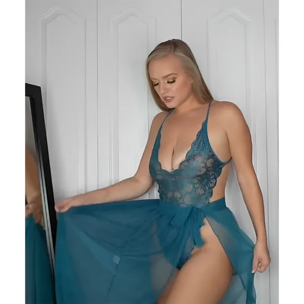 Teal_Blue_Satin_Premium_And_Fancy_Design_Nightdress_For_Women