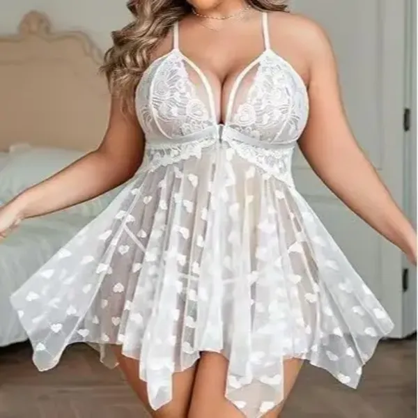 White_Satin_Premium_And_Fancy_Design_Babydoll_Nightdress_For_Women