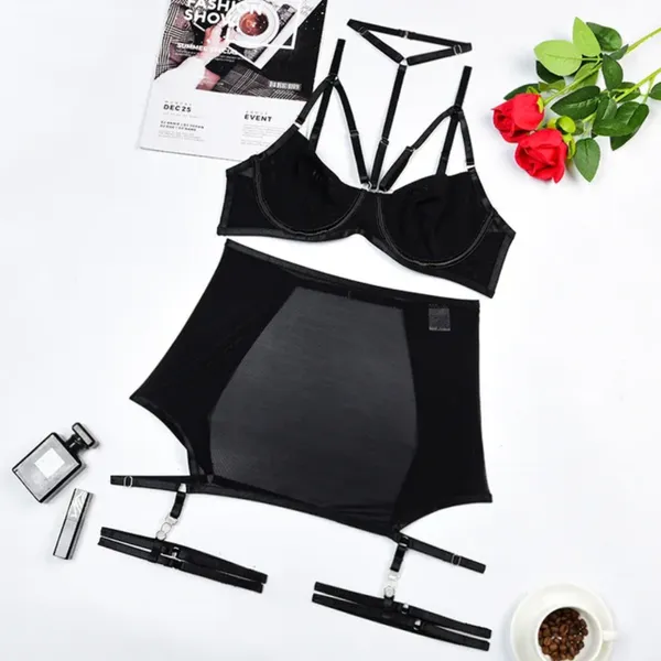 Black_Satin_Premium_And_Fancy_Design_Lingerie_Set_With_Garter_Belt_For_Women