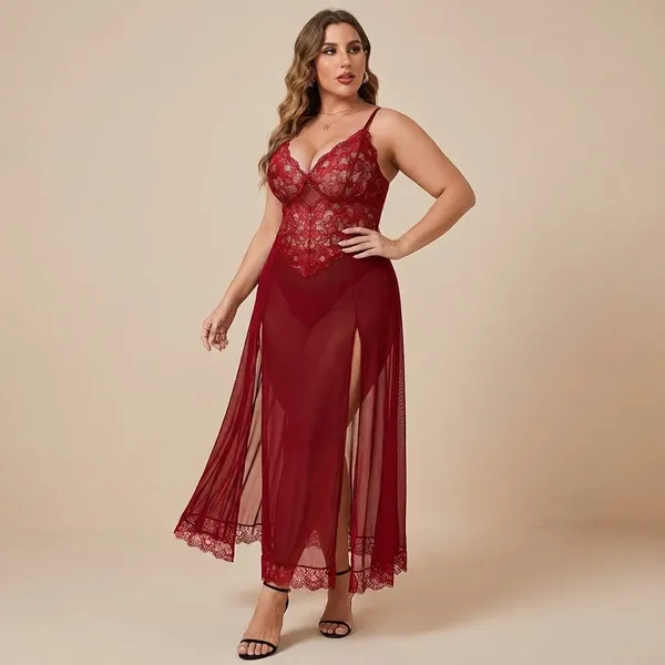 Red_Satin_Premium_And_Fancy_Design_Nightgown_For_Women