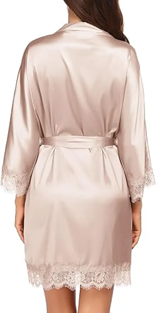Off_White_Satin_Premium_And_Fancy_Design_Short_Robe_For_Women