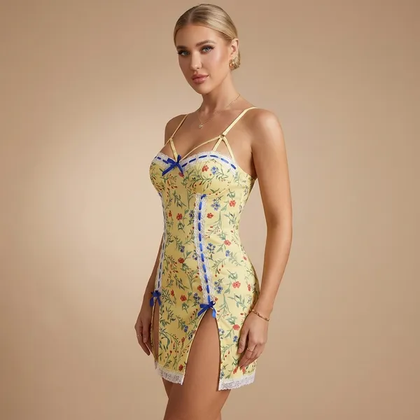 Yellow_Satin_Premium_And_Fancy_Design_Dress_For_Women
