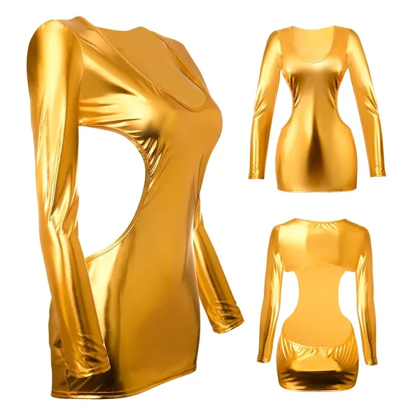 Golden_Satin_Premium_And_Fancy_Design_Bodycon_Dress_For_Women