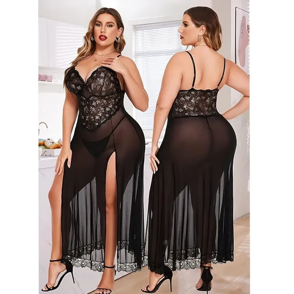 Black_Satin_Premium_And_Fancy_Design_Nightgown_For_Women