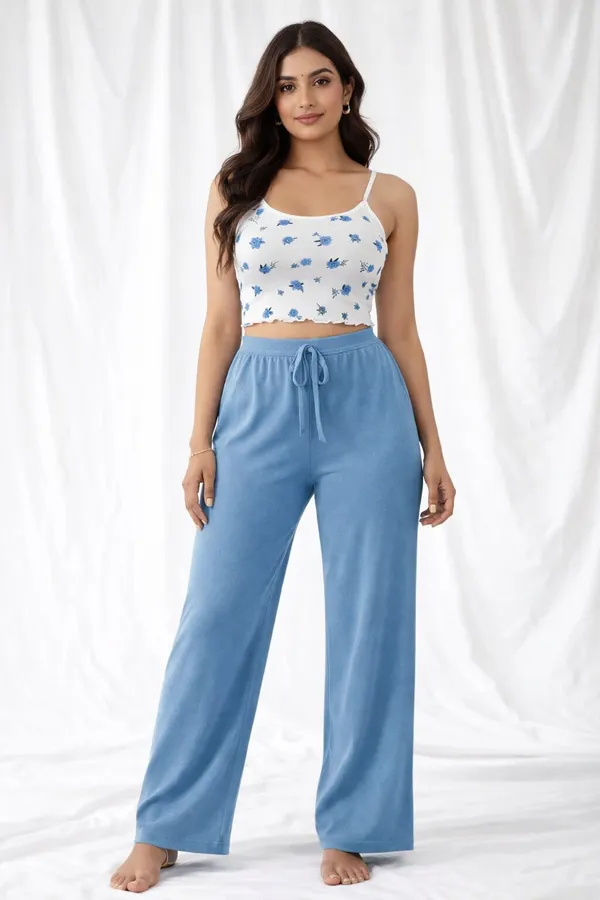Blue_Satin_Premium_And_Fancy_Design_Pajama_Set_For_Women