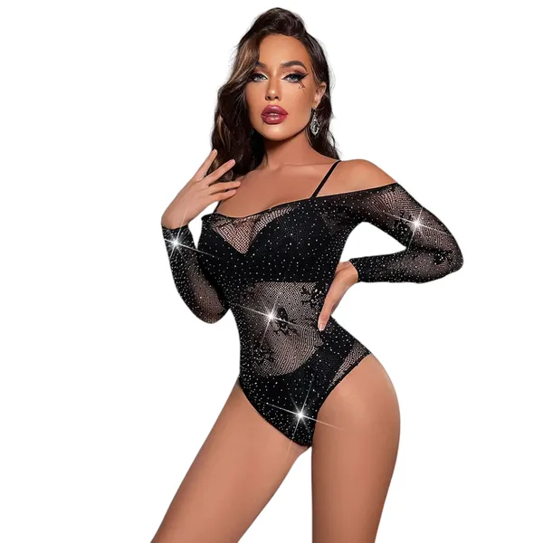 Black_Satin_Premium_And_Fancy_Design_Bodysuit_For_Women