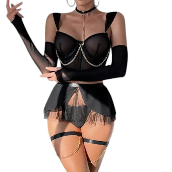 Black_Satin_Premium_And_Fancy_Design_Lingerie_Set_For_Women