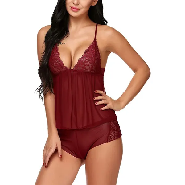 Burgundy_Satin_Premium_And_Fancy_Design_Lingerie_Set_For_Women