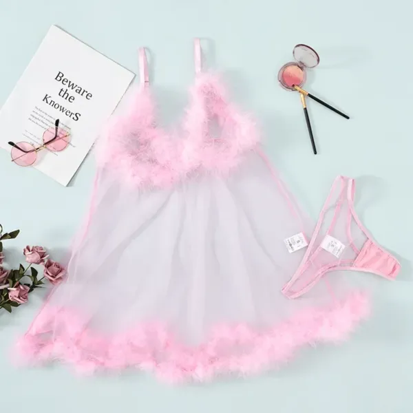 Pink_Satin_Premium_And_Fancy_Design_Babydoll_Lingerie_Set_For_Women