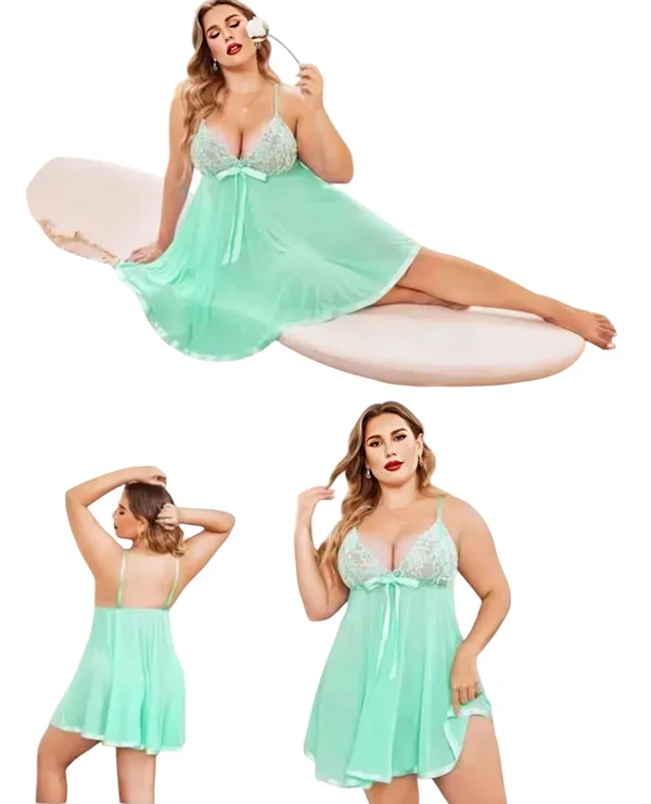 Mint_Green_Satin_Premium_And_Fancy_Design_Babydoll_Nightdress_For_Women
